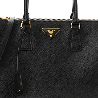 Prada Saffiano Medium Galleria Double Zip Tote Black 8 of 12