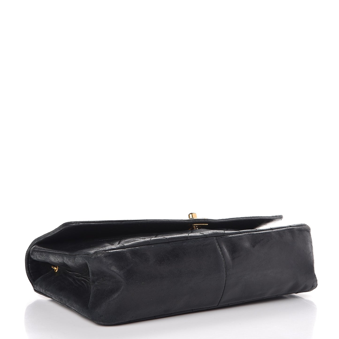 Lambskin Quilted Medium Single Flap Black