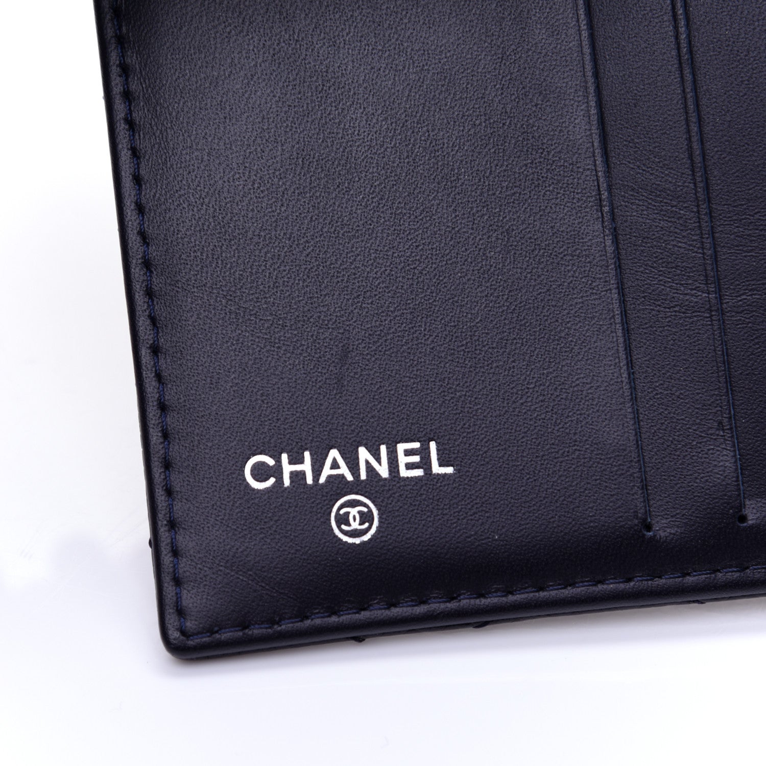 Chanel Caviar Quilted Compact French Flap Wallet Dark Blue 8 of 11