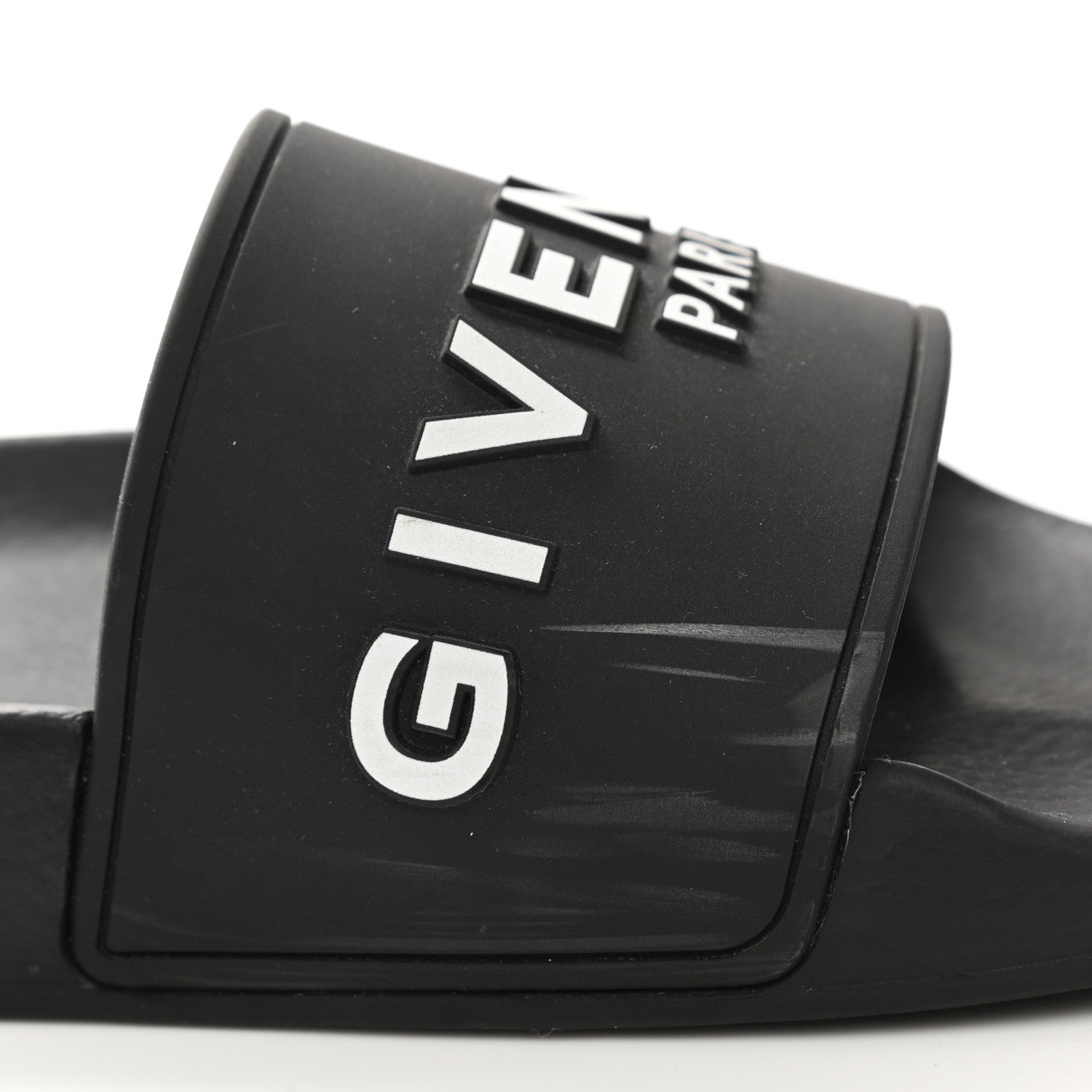 Givenchy Rubber Logo Pool Slide Sandals 38 Black 11 of 13