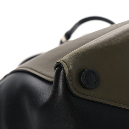 Prada City Calfskin Convertible Top Handle Tote Militare Green Black 11 of 14