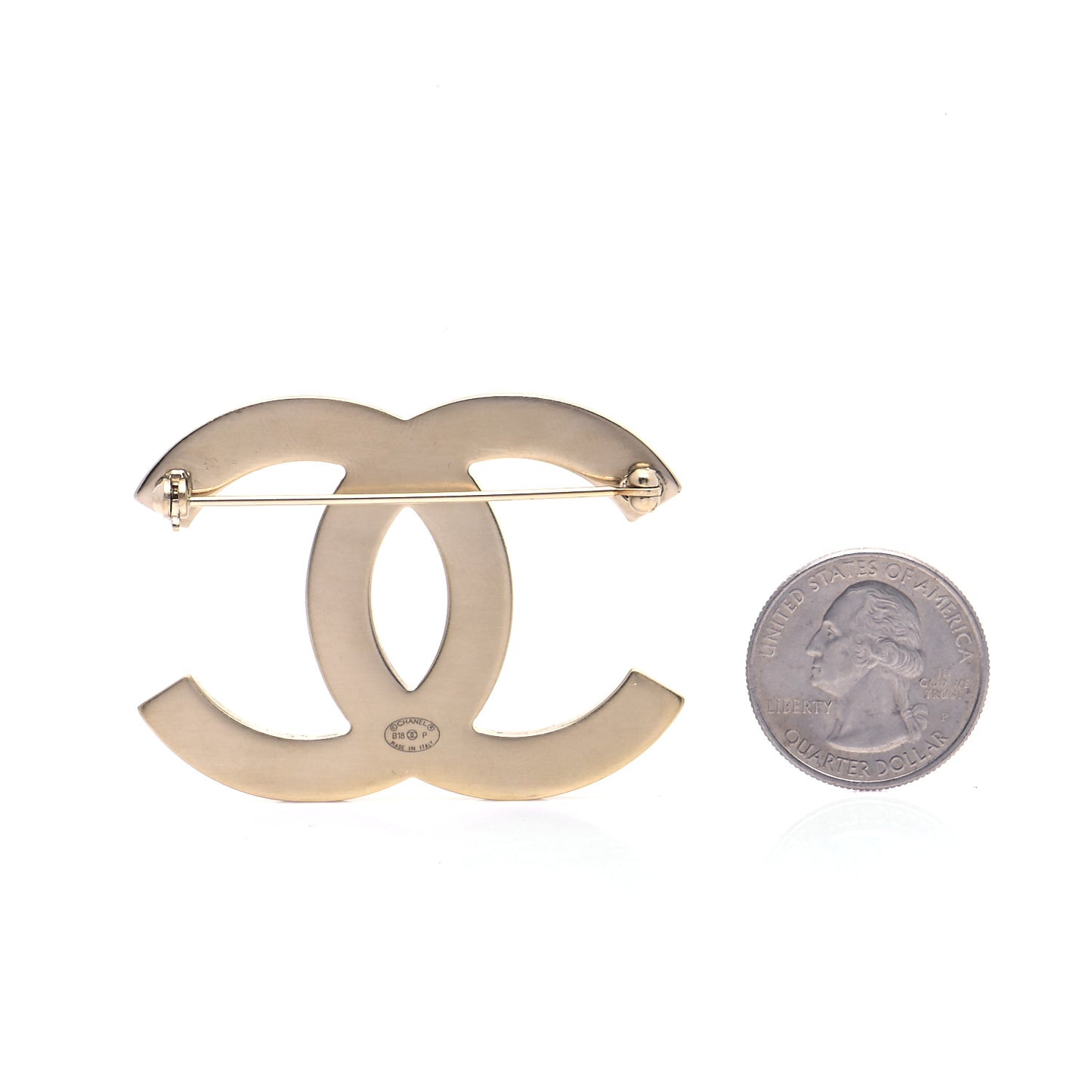 Pearl CC Brooch Gold