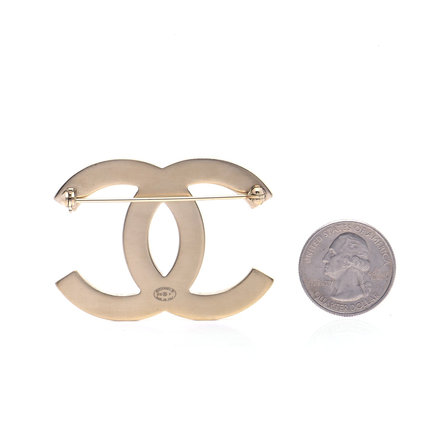 Chanel Pearl CC Brooch Gold 2 of 5