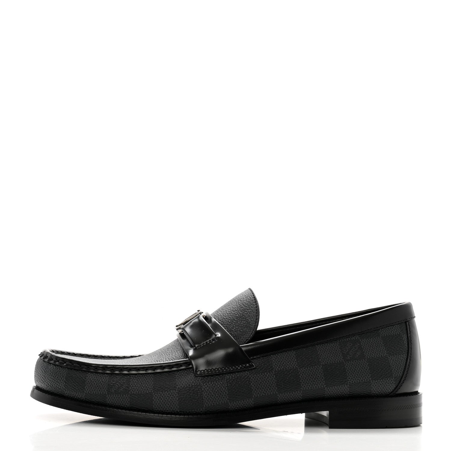 Louis Vuitton Damier Graphite Calfskin Mens Major Loafers 8 1 of 9