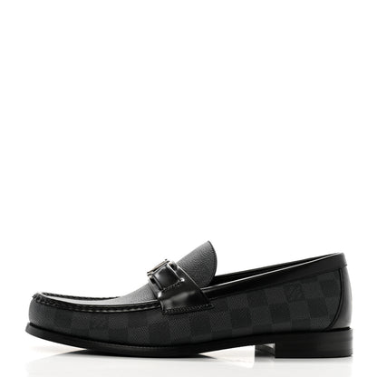 Louis Vuitton Damier Graphite Calfskin Mens Major Loafers 8 1 of 9