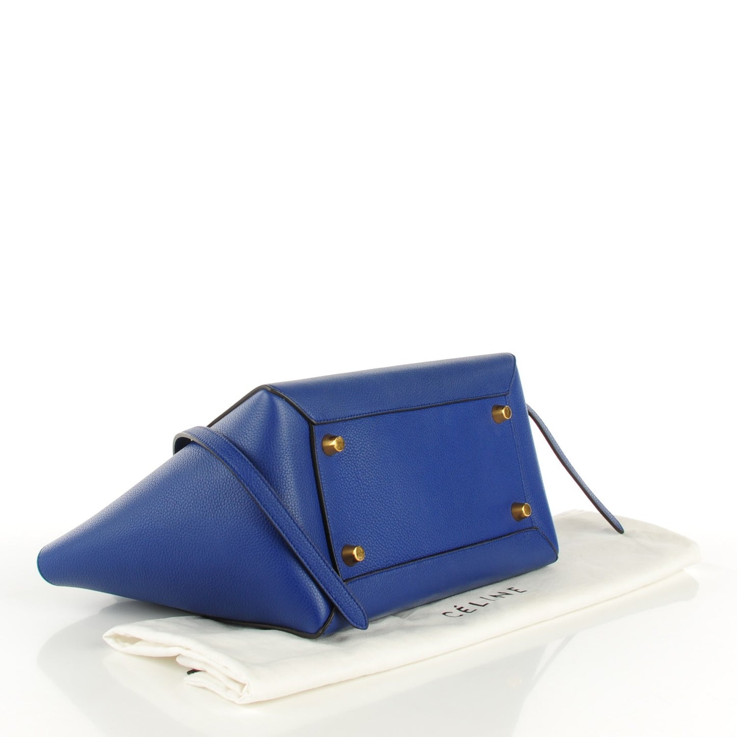 Drummed Calfskin Small Belt Bag Indigo