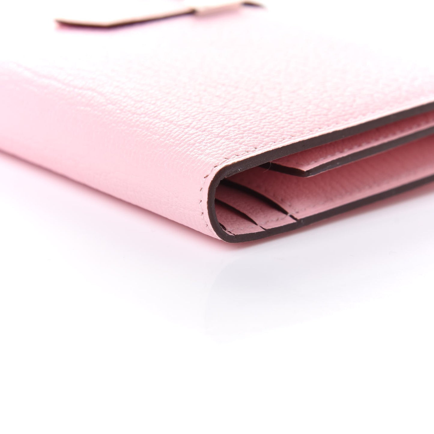 Chevre Mysore Tri-Fold Bearn Wallet Rose Sakura