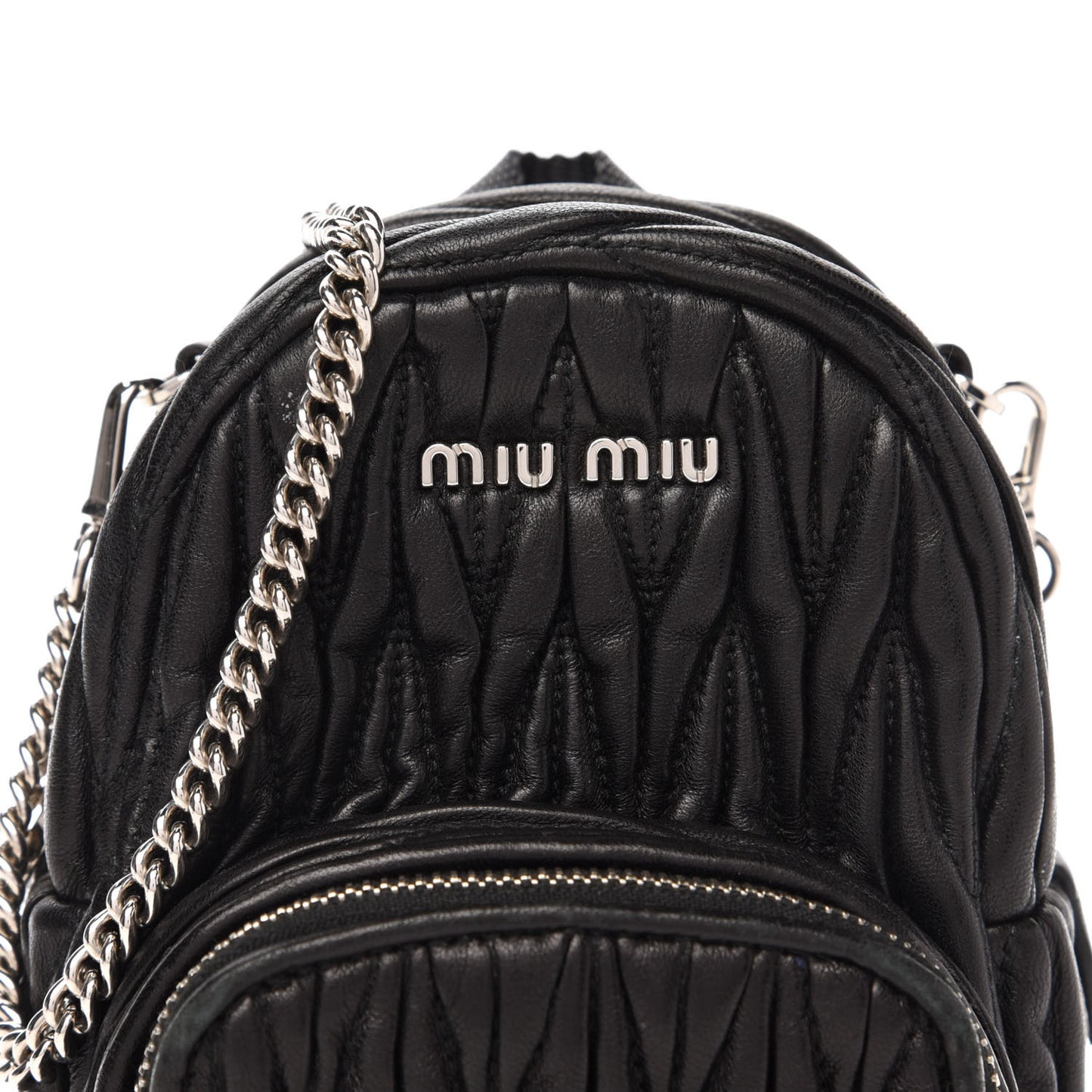 Nappa Matelasse Mini Backpack Black
