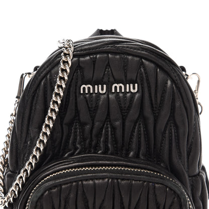 Miu Miu Nappa Matelasse Mini Backpack Black 10 of 10