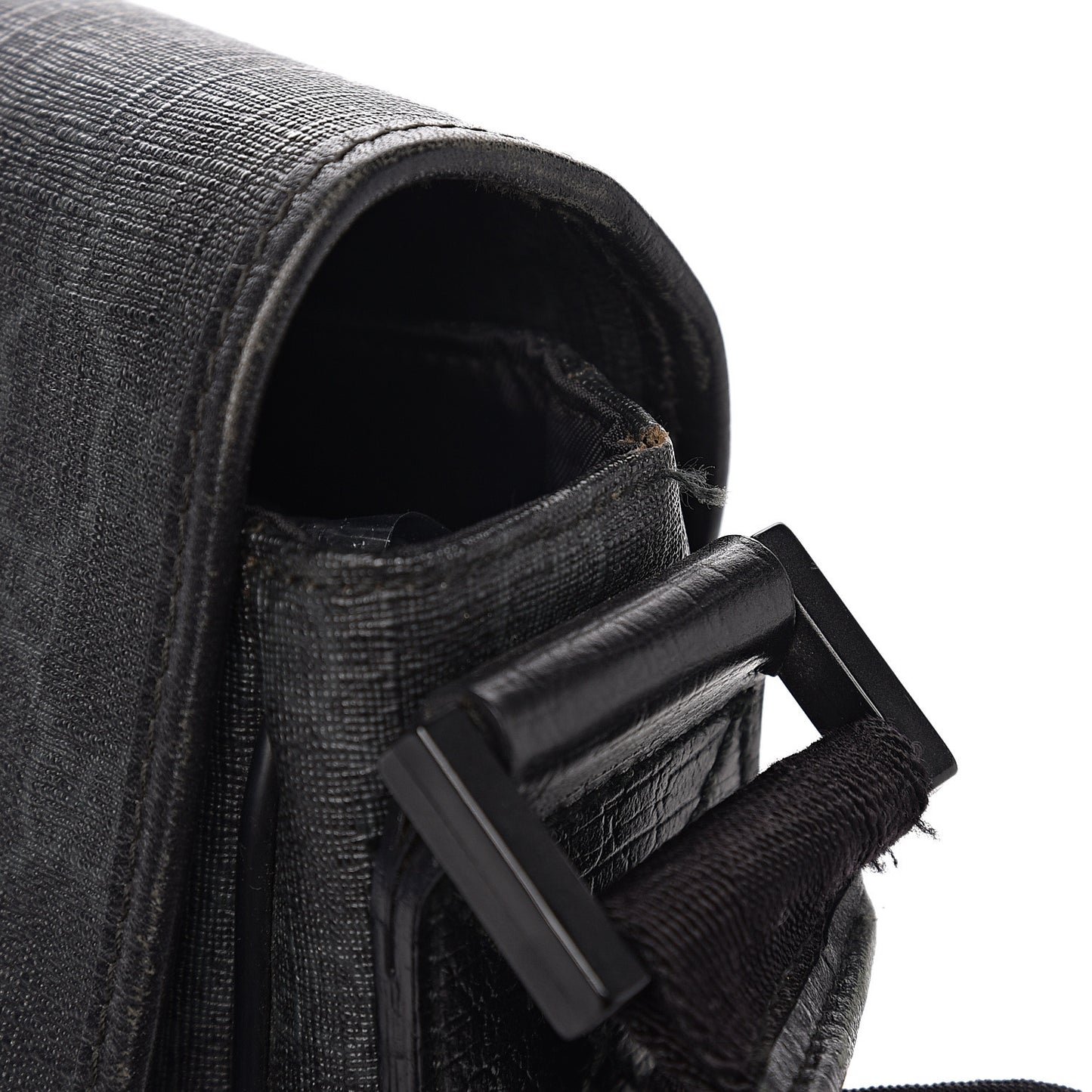 GG Plus Monogram Medium Flap Messenger Bag Black