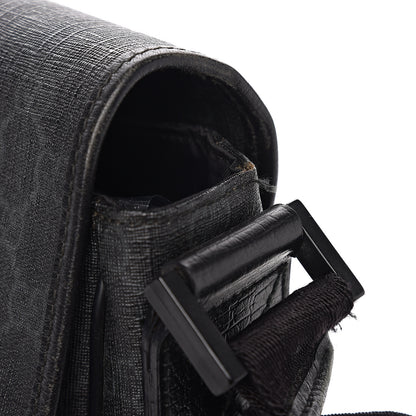 Gucci GG Plus Monogram Medium Flap Messenger Bag Black 11 of 12