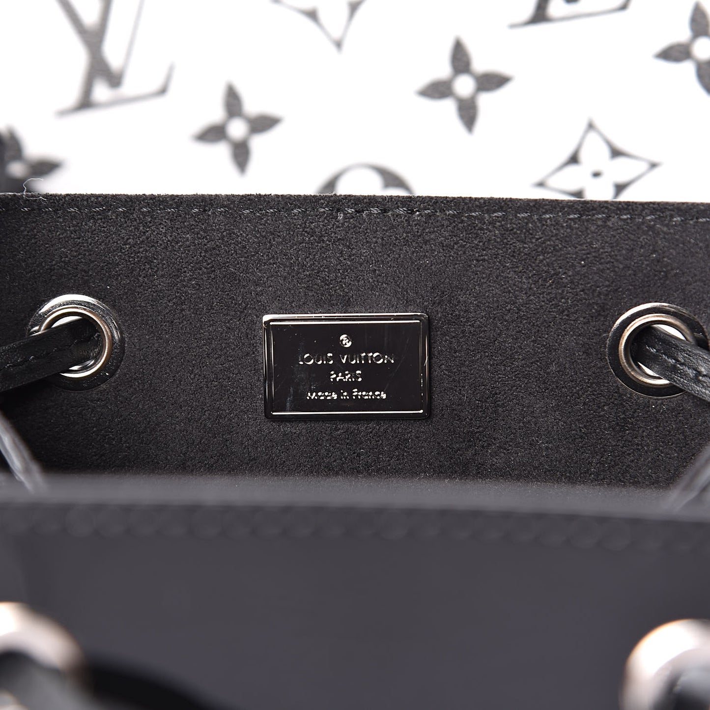 Patent Monogram Hot Springs Backpack Black White