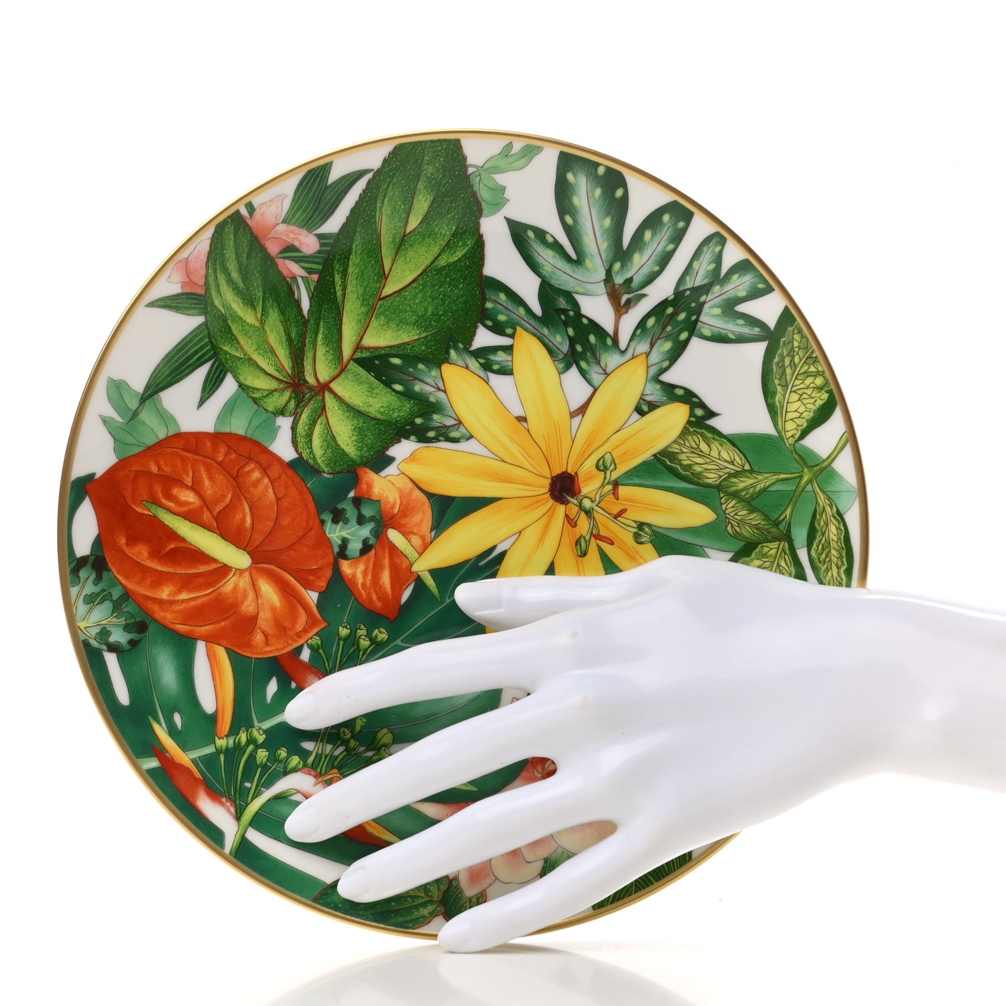 Porcelain Passifolia Dessert Plate N°2 Set of 2