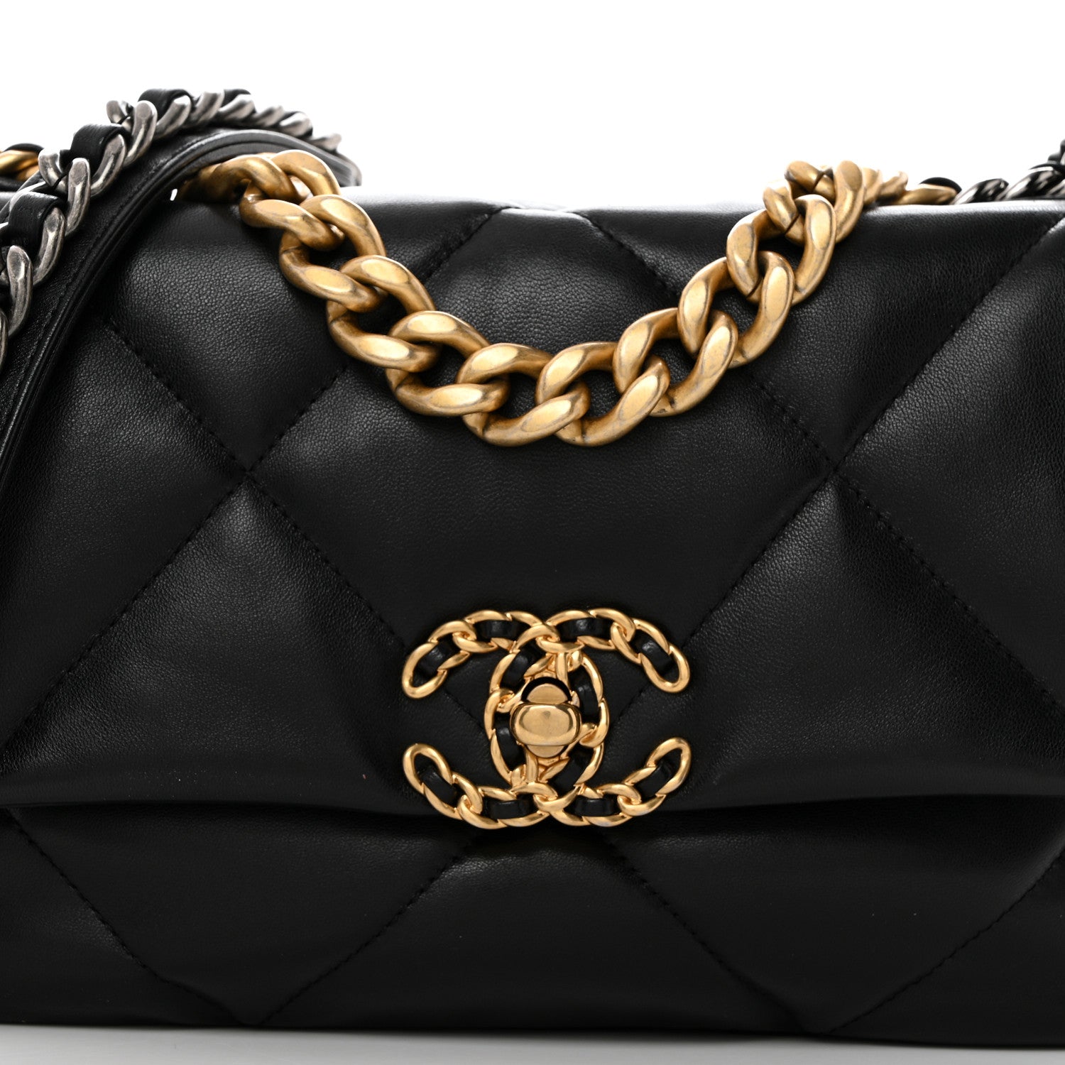 Chanel Lambskin Quilted Medium Chanel 19 Flap Black 8 of 10