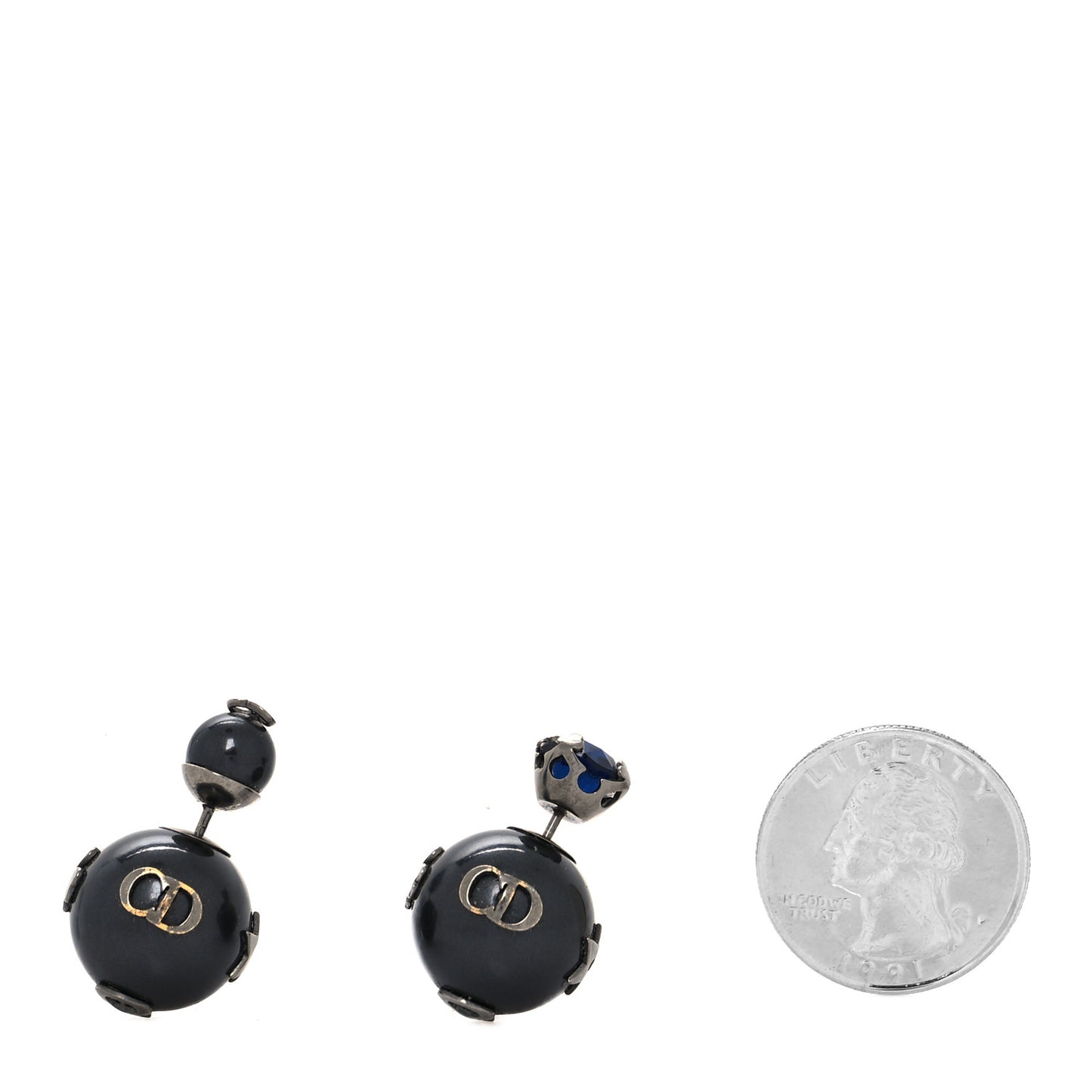 Mise En Dior Tribal Crystal Charm Earrings Black