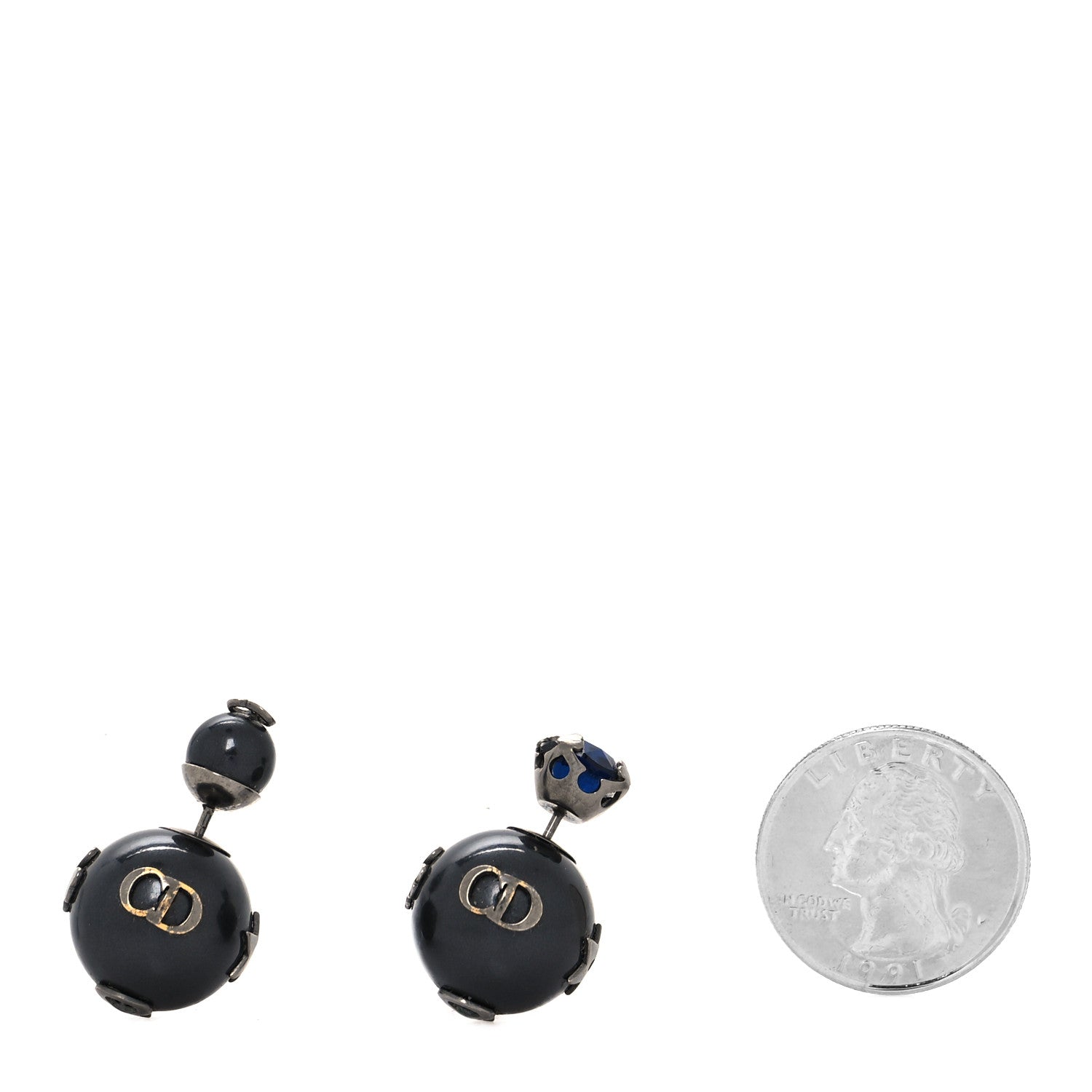 Christian Dior Mise En Dior Tribal Crystal Charm Earrings Black 2 of 4