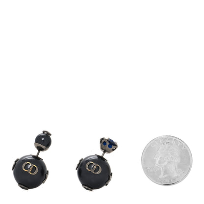 Christian Dior Mise En Dior Tribal Crystal Charm Earrings Black 2 of 4