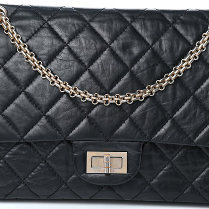 Chanel Aged Calfskin Quilted 50th Anniversary 2.55 Reissue 227 Flap Black 7 of 10