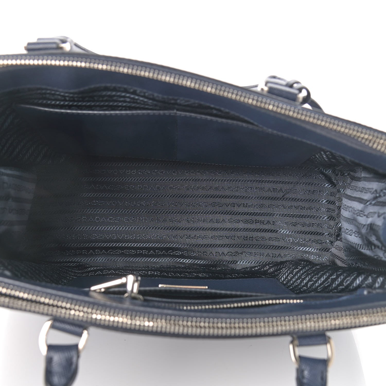 Prada Saffiano Medium Galleria Double Zip Tote Baltico 7 of 10