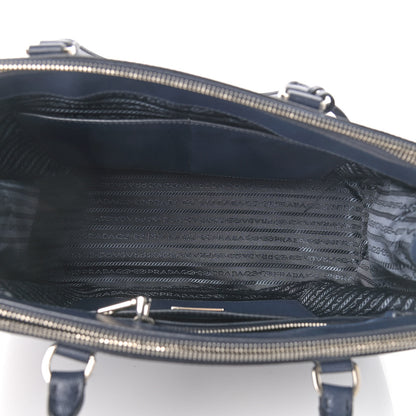 Prada Saffiano Medium Galleria Double Zip Tote Baltico 7 of 10