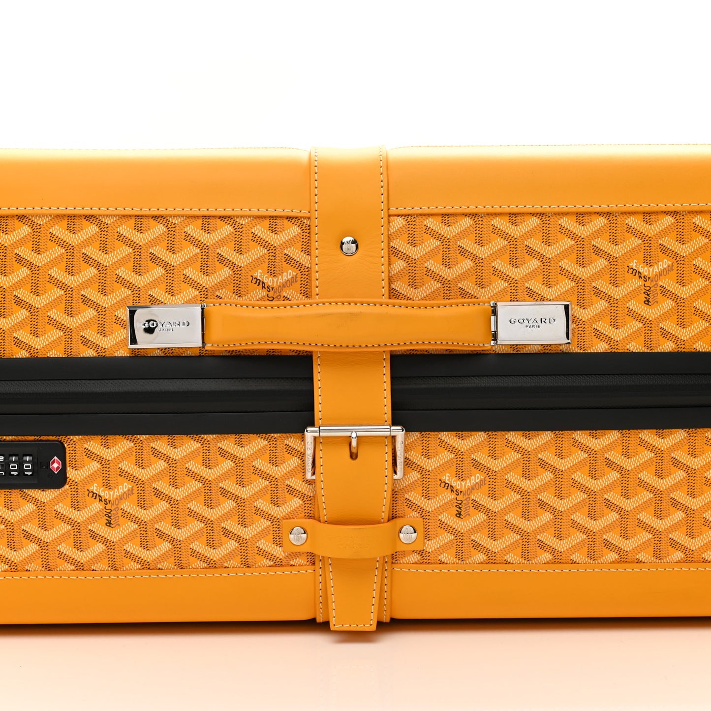 Goyardine Satolas GM Rolling Suitcase Yellow
