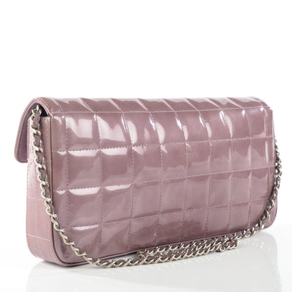 Chanel Patent Quilted East West Chocolate Bar Flap Light Purple 4 of 11