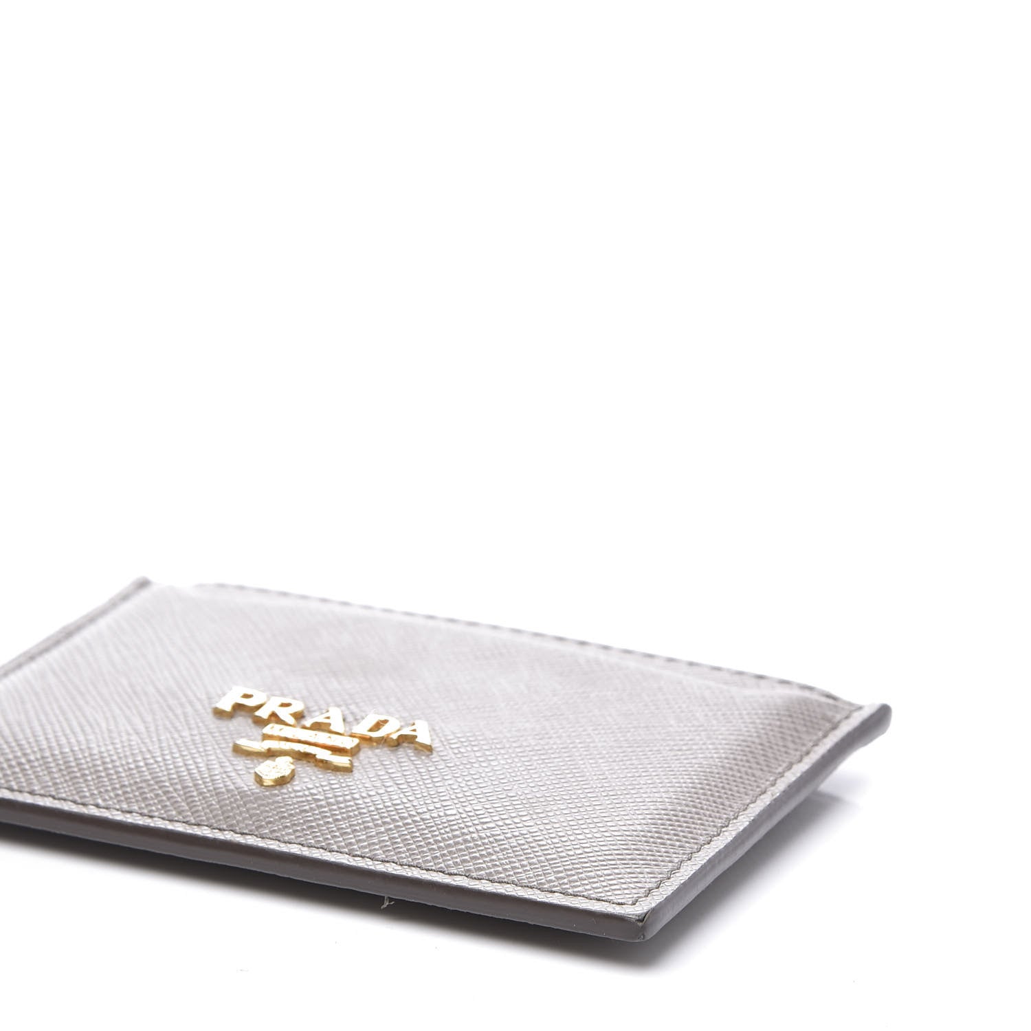 Prada Saffiano Metal Card Case Argilla 6 of 7
