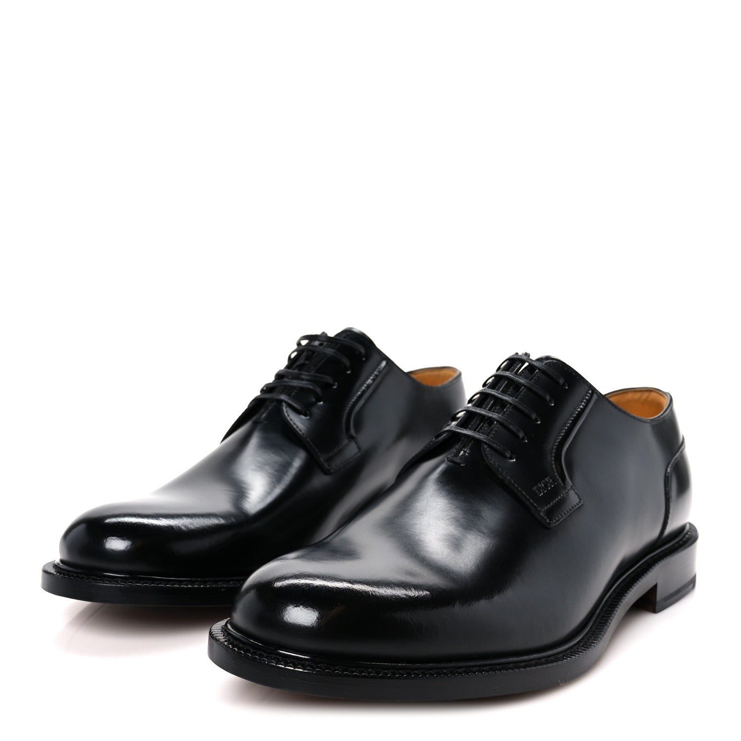 Christian Dior Calfskin Mens Derby Shoes 42 Black 1823684