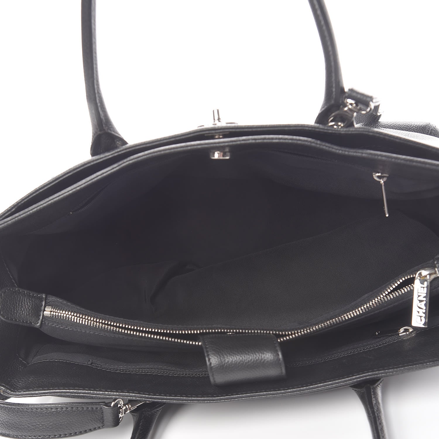 Chanel Calfskin Cerf Shopper Tote Black 6 of 14