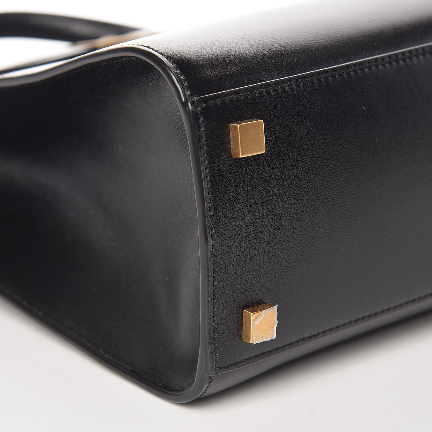 Calfskin Small Manhattan Shopper Tote Black