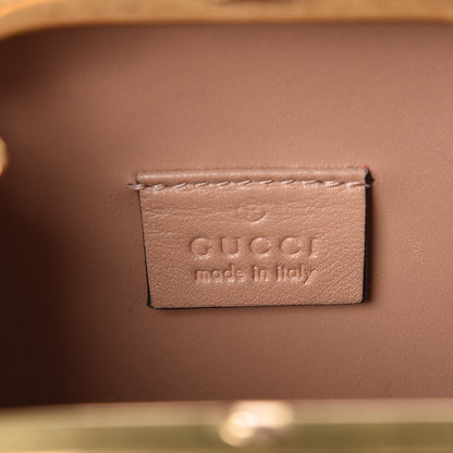 Gucci Brocade Pearl Bow Sandy Flow Chain Clutch Gold Blue Royal Multicolor 6 of 9