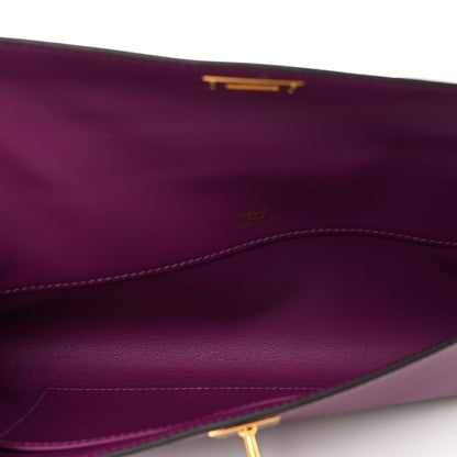 Hermes Swift Kelly Cut Clutch Pochette Anemone 5 of 6