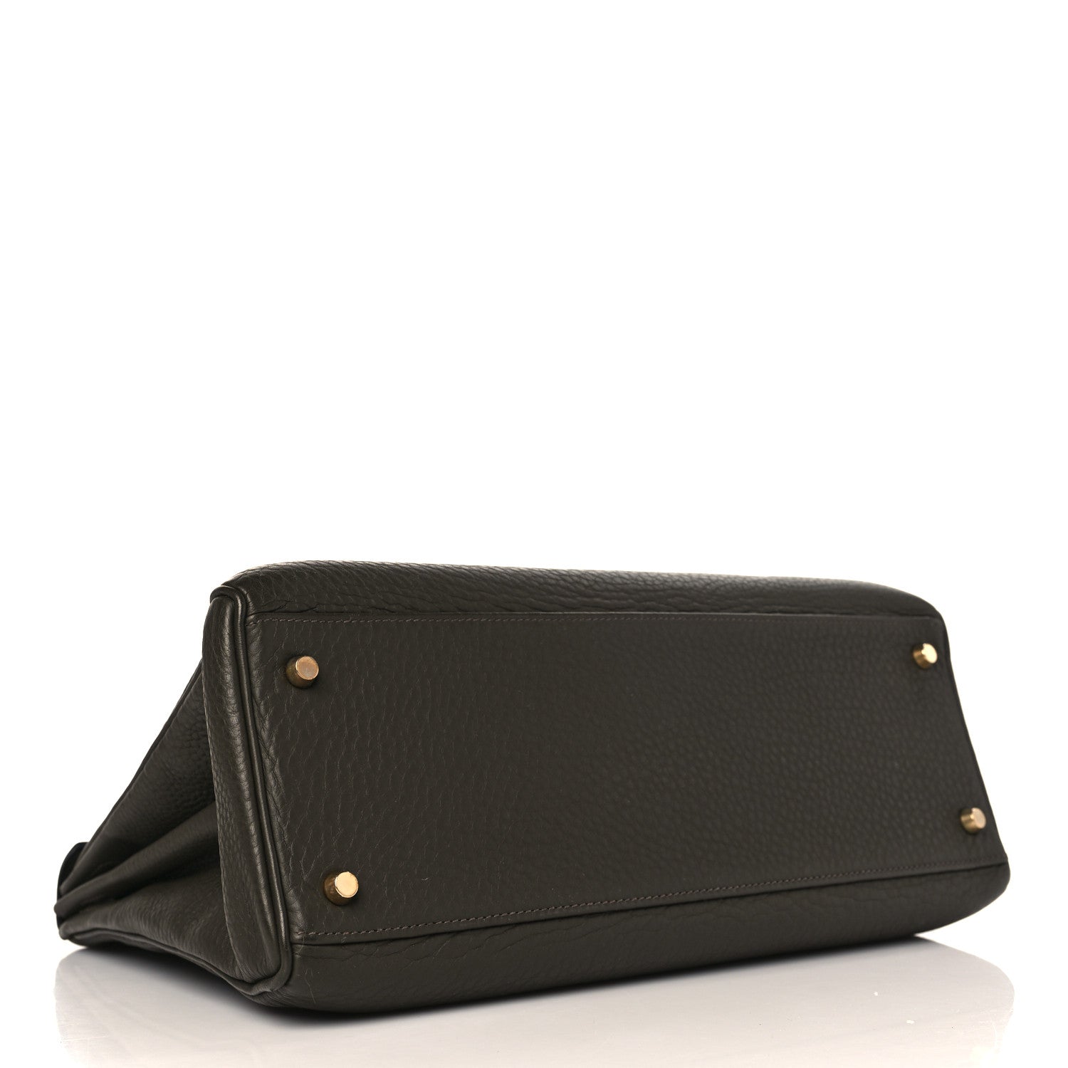 Hermes Taurillon Clemence Kelly Retourne 35 Vert Olive 4 of 10