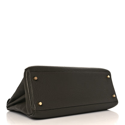 Hermes Taurillon Clemence Kelly Retourne 35 Vert Olive 4 of 10