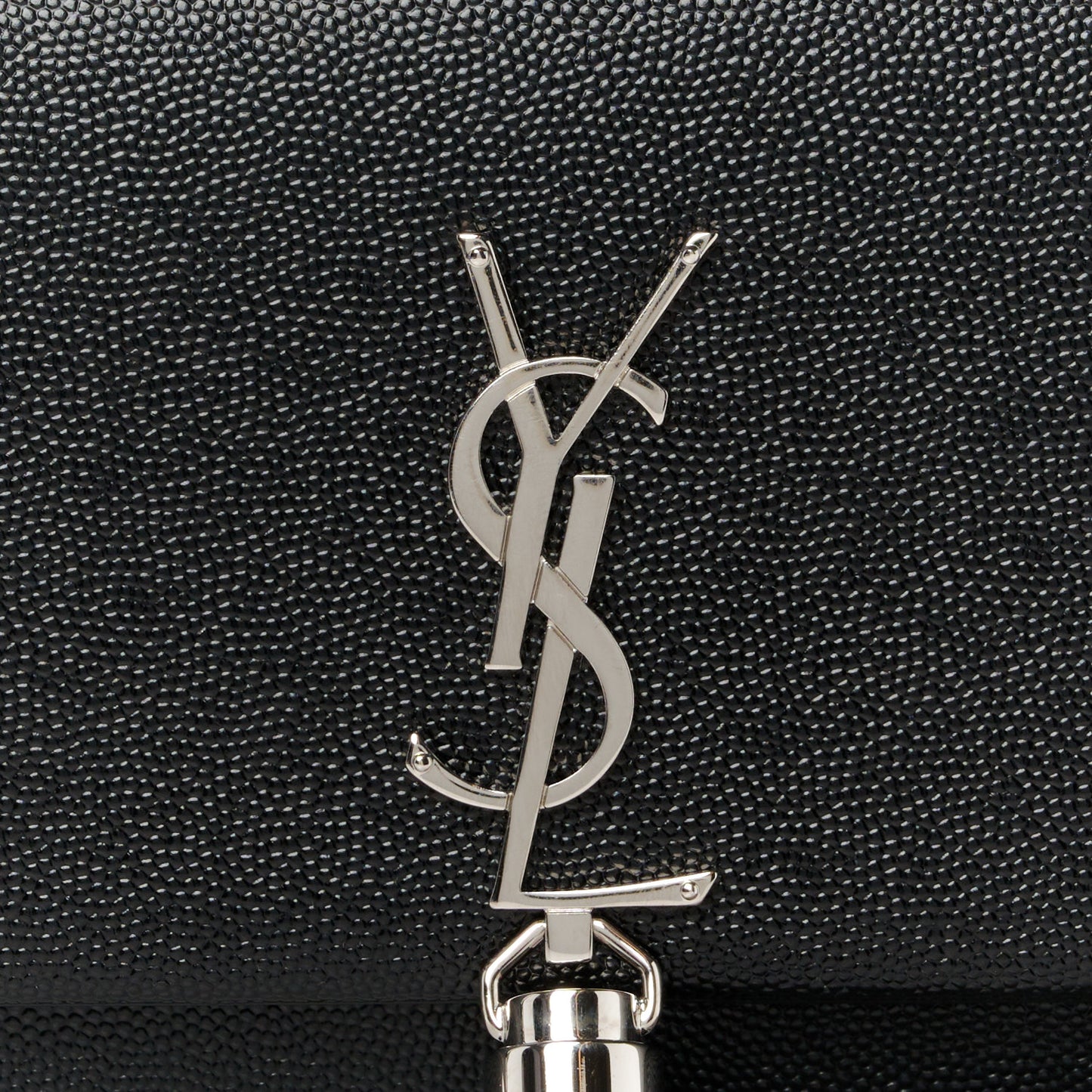 Grain De Poudre Classic Monogram Kate Tassel Chain Wallet Black