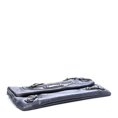 Balenciaga Agneau Classic Hardware Envelope Clutch Gris Hematite 3 of 4