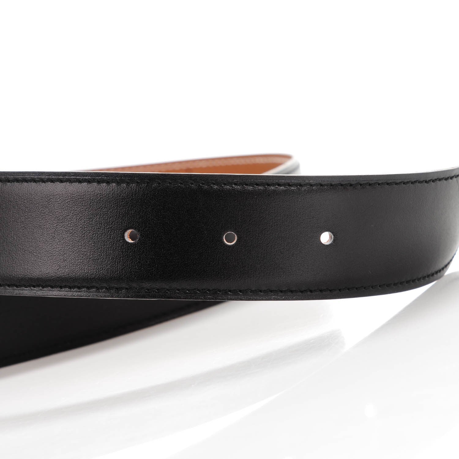 Hermes Box Togo 32mm H Belt 85 Black Gold 4 of 8