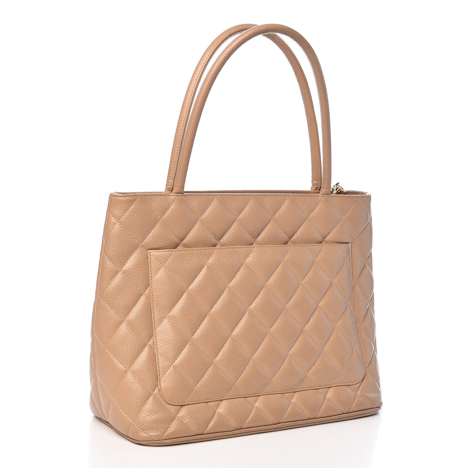 Chanel Caviar Quilted Medallion Tote Beige 3 of 14