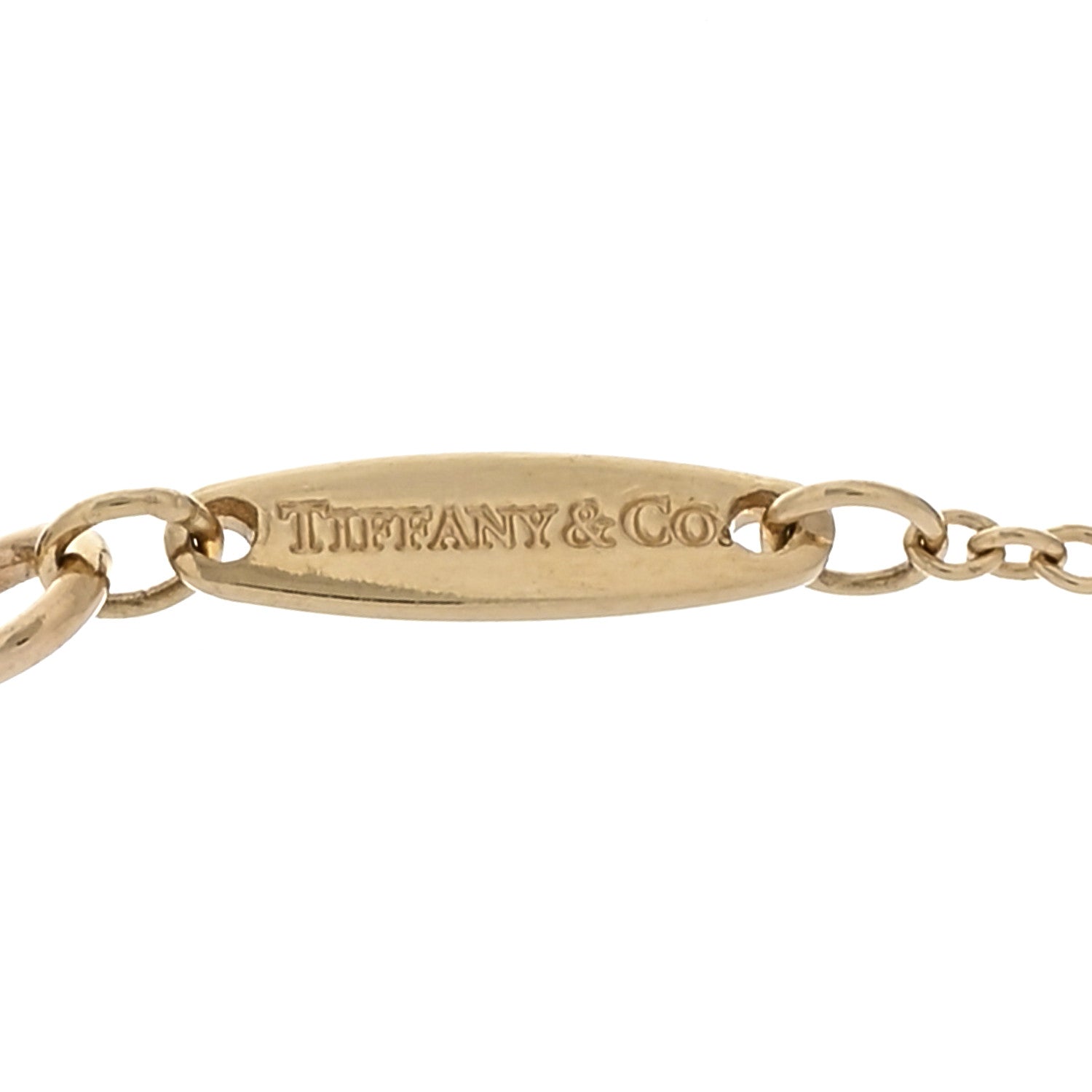 Tiffany 18K Yellow Gold Diamond .05ct Elsa Peretti Diamonds by the Yard Pendant Necklace 4 of 5