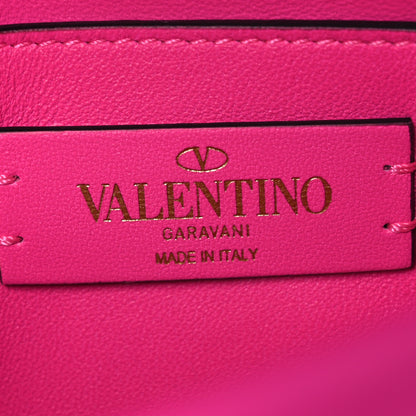 Valentino Garavani Nappa Lacquer Monochrome Small Roman Stud Shoulder Bag Pink PP 5 of 12