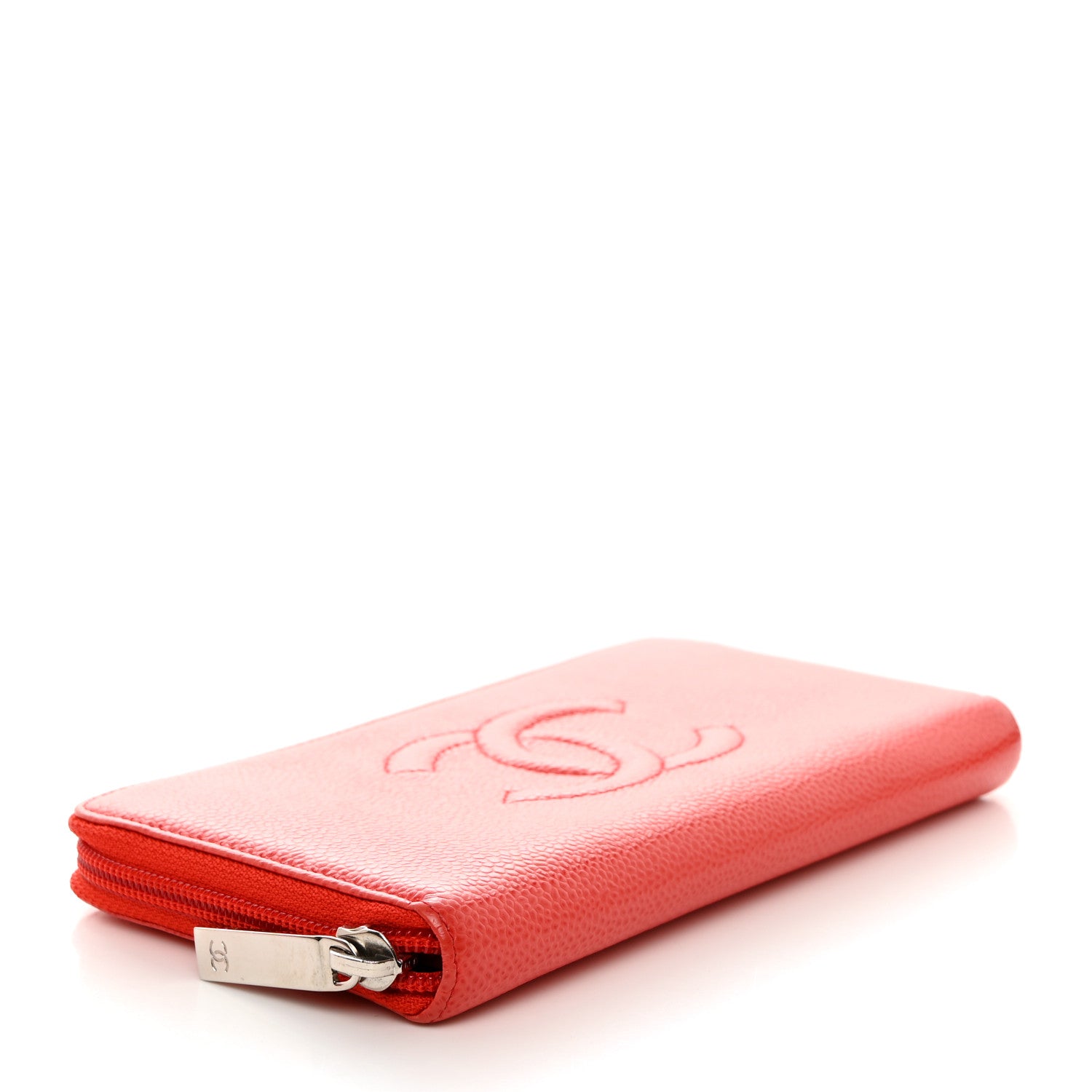 Chanel Caviar Large Timeless CC Zip Around Wallet Red 4 of 9