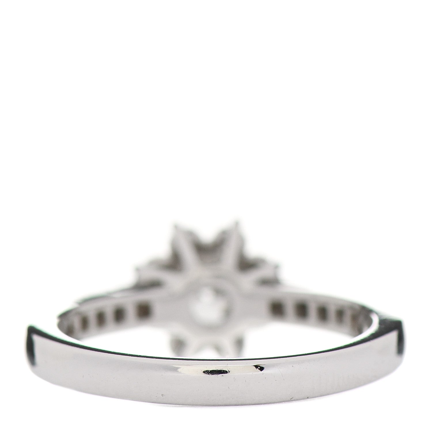 Tiffany Platinum Diamond .24ct Flower Ring 50 5.25 3 of 4