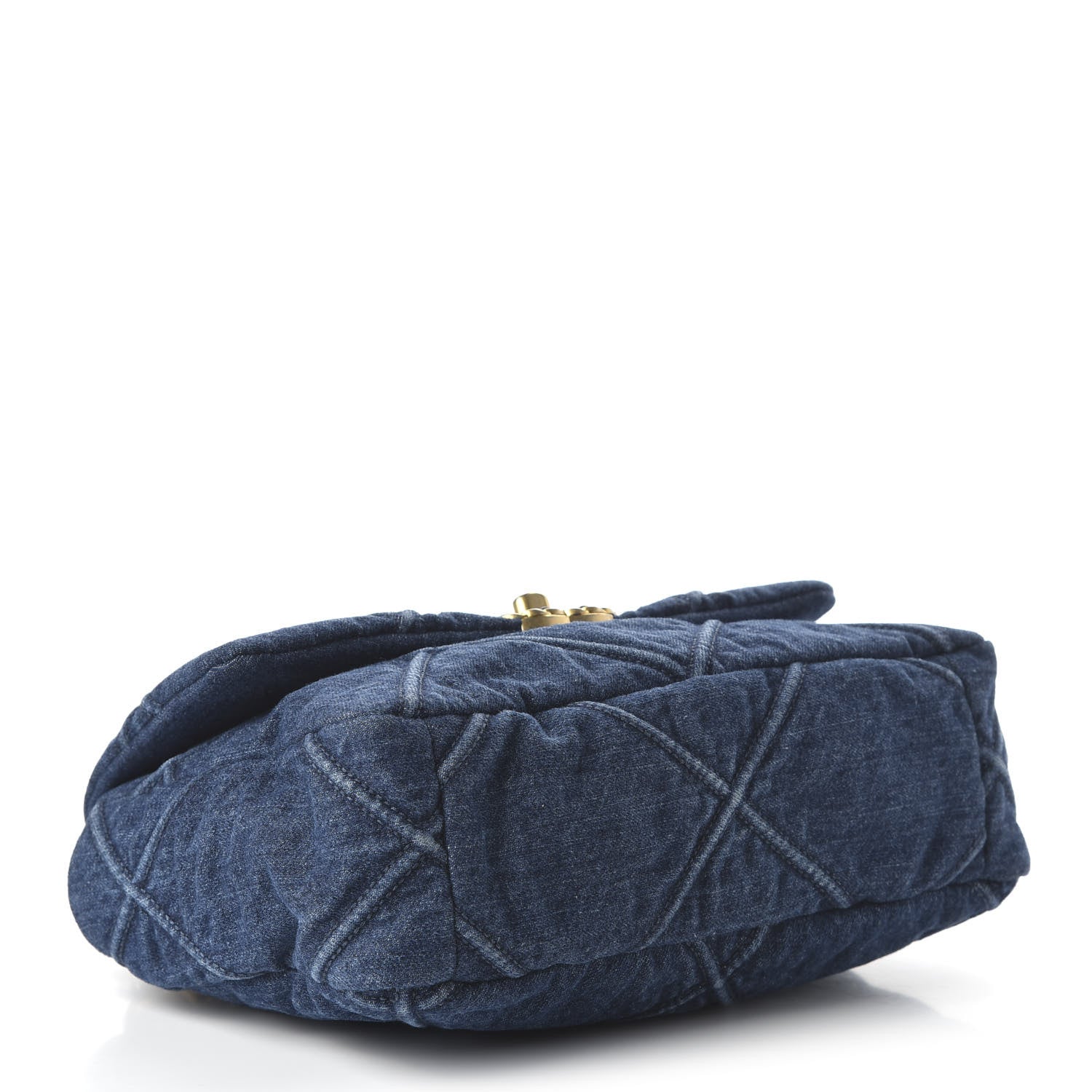 Chanel Denim Quilted Medium 19 Flap Blue 4 of 11