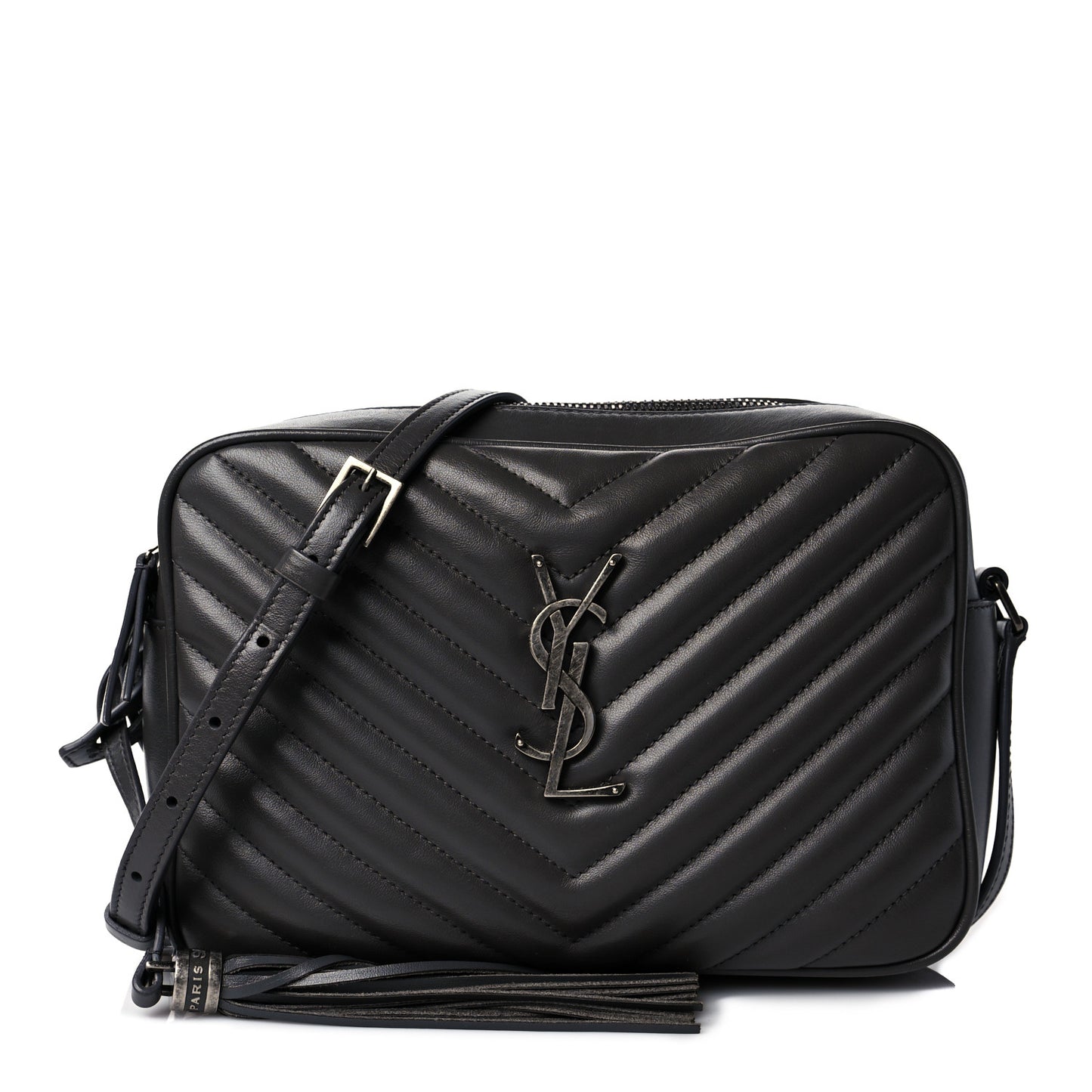Calfskin Matelasse Monogram Lou Camera Bag Black