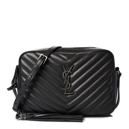 Saint Laurent Calfskin Matelasse Monogram Lou Camera Bag Black 1 of 9