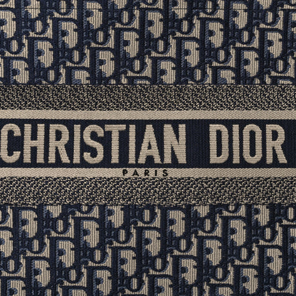 Christian Dior Oblique Medium Book Tote Blue Multicolor 8 of 12