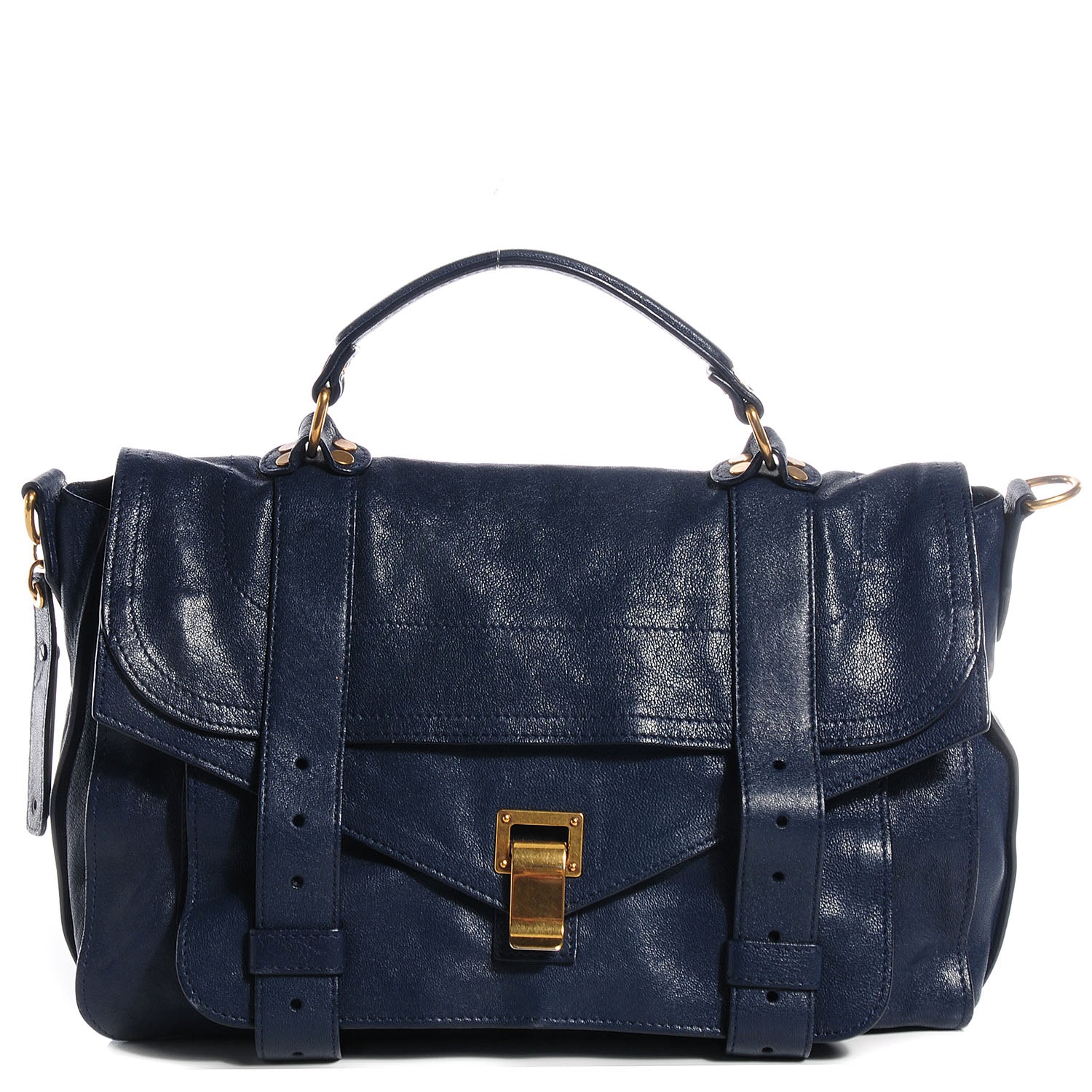 Proenza Schouler Lambskin PS1 Medium Satchel Marine 1 of 14
