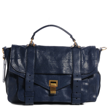Proenza Schouler Lambskin PS1 Medium Satchel Marine 1 of 14