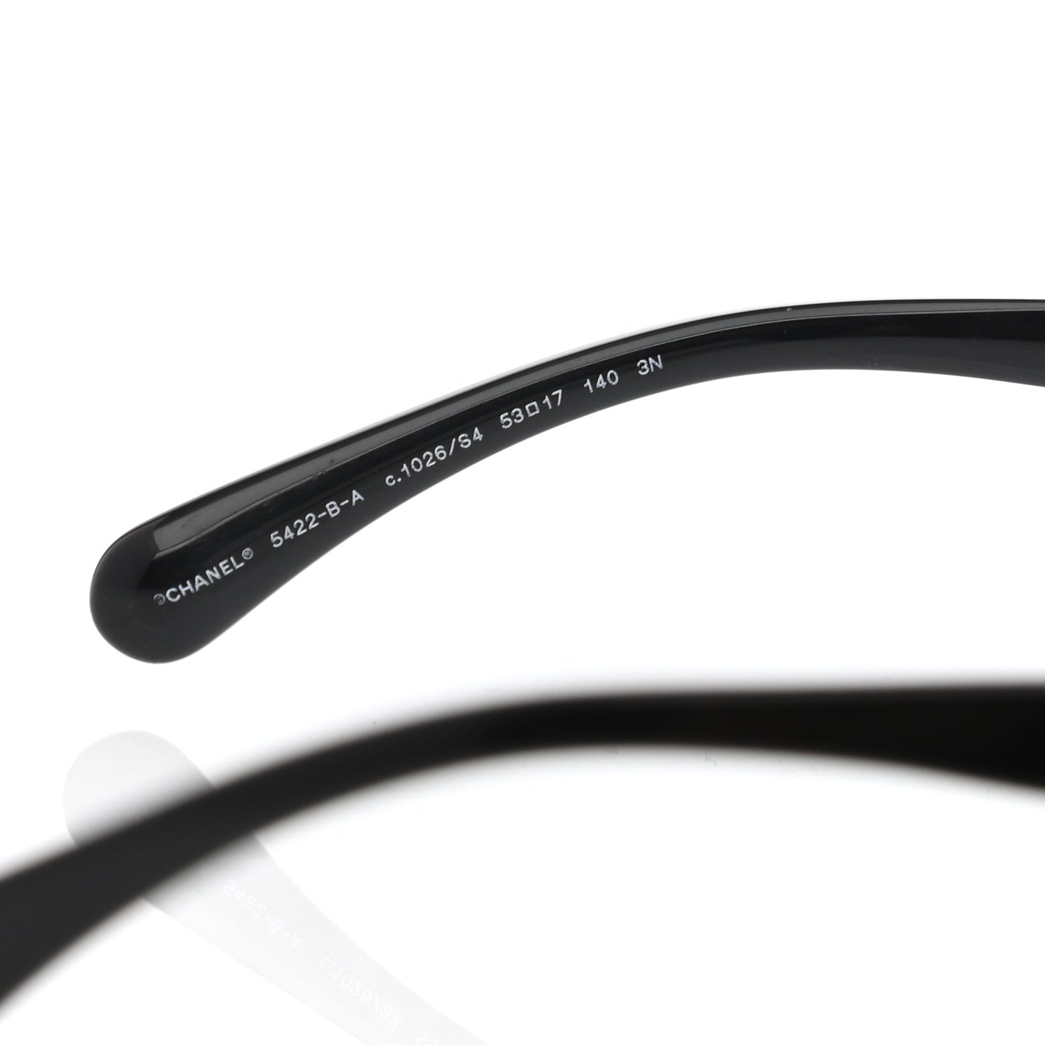 Chanel Acetate Strass Square Sunglasses 5422-B-A Black White 5 of 7