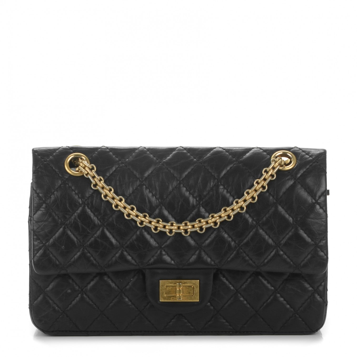 Chanel Aged Calfskin Quilted 2.55 Reissue 225 Flap Black 1 of 7